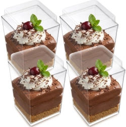 Dessert and Snack Cups with Lids 160 ml, 4 pcs