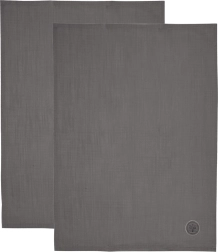Cotton kitchen towels grey 70 × 50 cm, set of 2