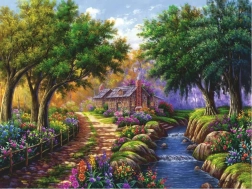 Пъзел Ravensburger „Хижа край реката“ – 1500 части