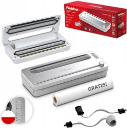 Вакуумна машина за запечатване на храни 120 W с аксесоари, бяла