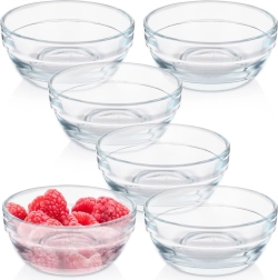 Стъклени купички 7,5 cm 80 ml, комплект 6 броя