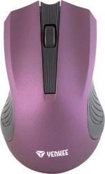 YENKEE Wireless Optical Mouse, 2.4 GHz, Symmetrical, 3 Buttons, Purple