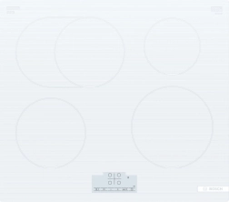 White induction hob