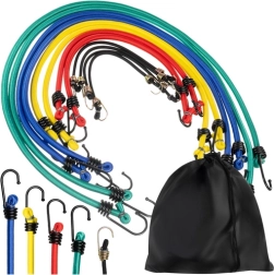 Еластични багажни колани с куки, 12 бр.