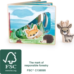 Интерактивна дървена книжка с картинки Small Foot