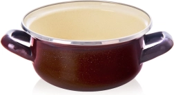 Enamel Pot Brown 16 cm, 1 l Orion