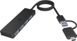 USB хъб с 4 порта USB Type-A с конектор Type-C/A