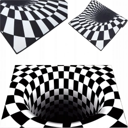 Килимче и изтривалка с 3D илюзия на бяла бездна 50 × 80 см