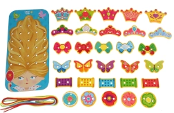 Дървен нанизващ комплект Принцеса LUCY & LEO