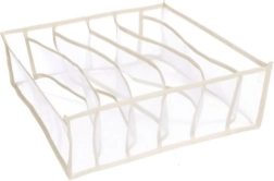 Органайзер за гардероб с 6 отделения за бельо – бял