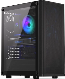 Компютърна кутия Endorfy Ventum 200 Air, черна, закалено стъкло
