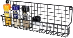 Метална висяща етажерка за подправки – черна