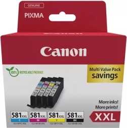 Multipack of Canon CLI-581XXL Ink Cartridges BK/C/M/Y