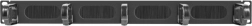 19" Rack Cable Organizer 1U Type B Black