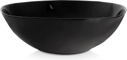 LUNA Glass Salad Bowl 25 cm, 2 l, Black