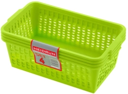 HEIDRUN Plastic Baskets 25 × 14.5 × 10.5 cm, set of 4