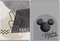 Notebook A5 80 sheets squared Mickey Color Mix