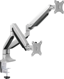 Dual monitor mount 13–27" with 2×9 kg capacity