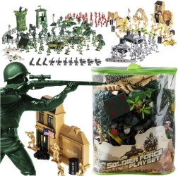 Military base – set of toy soldiers with accessories, 300 pieces