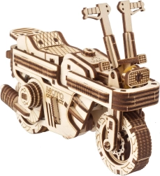 Ugears дървен механичен пъзел – сглобяем скутер