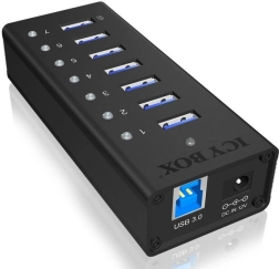 Активен 7-портов USB 3.0 хъб с порт за зареждане ICY BOX
