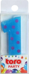 Тортова свещичка цифра 1 TORO, за забождане 4,5 см