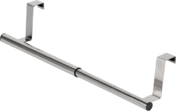 Adjustable stainless steel over-door hanger 25–40 cm, silver