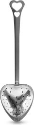 Stainless steel heart-shaped tea strainer with long handle 14 × 4.5 × 2 cm