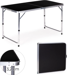 Сгъваема къмпинг маса Multigarden 120 × 60 см, черна