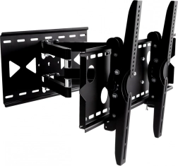 Wall mount for TV 32-100 inches, black metal, with a load capacity of 100 kg