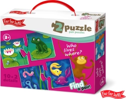 Far Far Land Пъзел съчетаване на къщички на животни