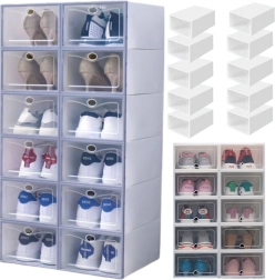 Модулен прозрачен шкаф за обувки с 5 отделения