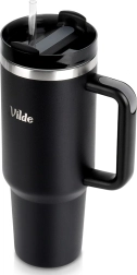 Stainless Steel Thermal Mug with Handle 1.2 L Black