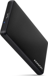 Пластмасова безвинтова външна кутия 2.5 SATA 6G, черна