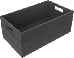 Wooden storage crate 26 × 16 × 11 cm, black