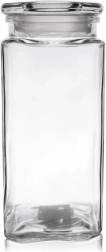 Glass square food container 1.8 l