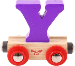 Дървено вагонче с буква Y BIGJIGS RAIL