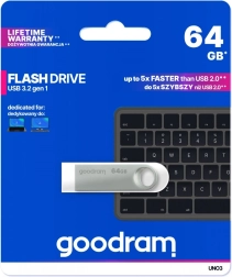 USB флаш диск UNO3 64GB USB 3.2 Gen1 сребърен