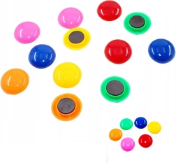 Accessory set for white magnetic board – 4 markers, magnetic eraser and colored magnets