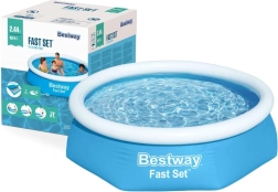 Надуваем басейн с горен ръб 244 × 61 cm BESTWAY Fast Set