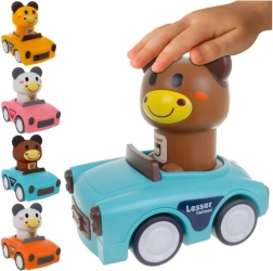 Sensory set of animal cars 4-in-1 for children 18 m+