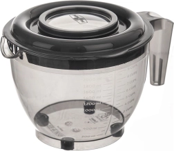 Купа за смесване с капак и мерителна скала 2,5 л, сива