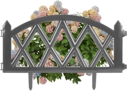 Градинска декоративна ограда графит 49 × 30 см Vilde