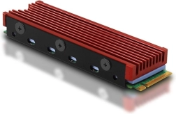 Aluminum passive cooler for SSD M.2 2280 with thermal pads, height 12 mm
