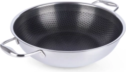 Неръждаем незалепващ уок COOKCELL 28 см