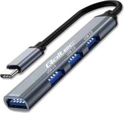 USB-C хъб 4в1 с 1× USB 3.0 и 3× USB 2.0