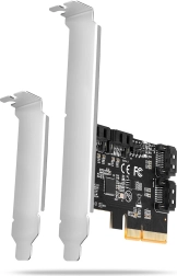 PCIe контролер с 4× SATA 6G, ASMedia ASM1164, със стандартна и нископрофилна планка