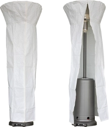 PE protective cover for garden heaters with round roof, white