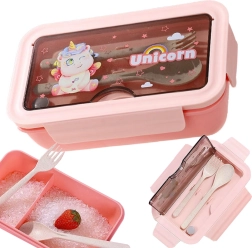 Кутия за храна с отделения и прибори 1 л