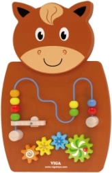 Дървена активна дъска кон - VIGA Montessori